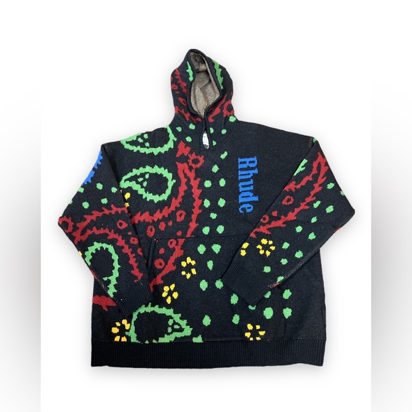 Men's Wool & Cashmere Knit Hoodie - Picture 3 of 3